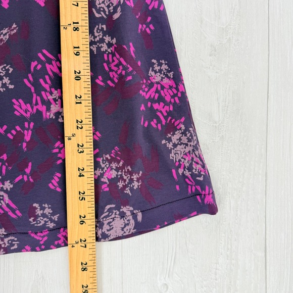 Kuhl Lyra Krossbak Dress Size S Purple Pink Floral Strappy Athleisure UPF 30+ - Picture 11 of 12